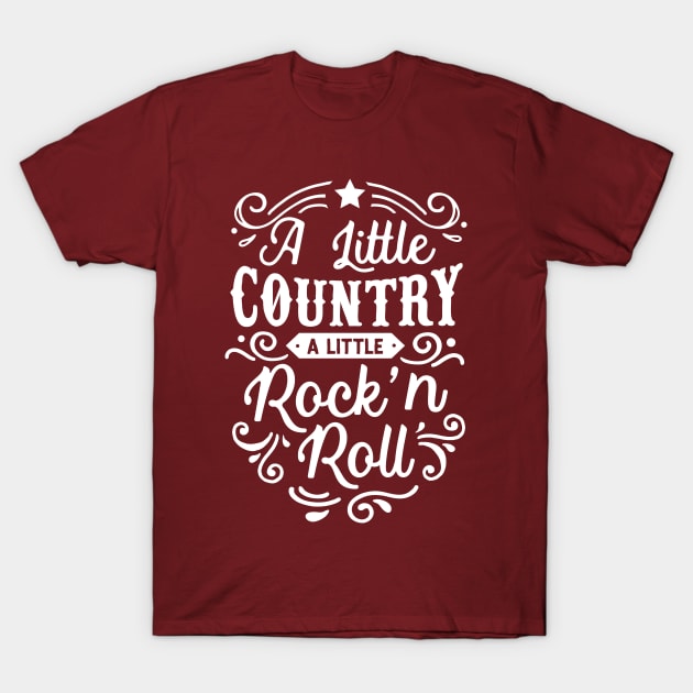 A Little Country A Little Rock and Roll T-Shirt by FunFamilyGifts